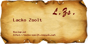 Lacko Zsolt névjegykártya